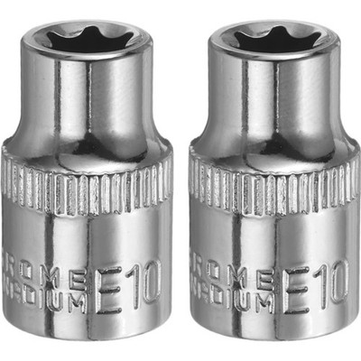 Torx Bit Set, 3/8 Zoll, E10, 2 Stück, Chrom-Vanadium, Profi Werkstatt