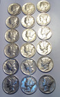Mercury Dimes: 1940-1945 Philadelphia Denver San Francisco  -18 Coins-  (10B-63)