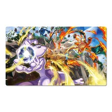 Mewtwo Charizard Pokemon Table Playmat TCG CCG Mat Gaming Play Pad Mousepad