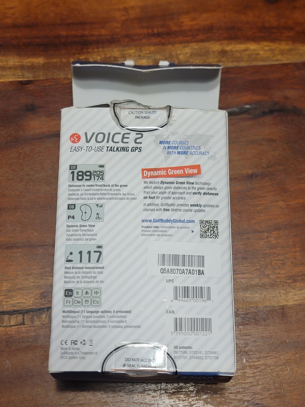 GolfBuddy Voice 2 Golf GPS/Rangefinder - White/Blue with Case | eBay