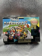 Super Mario Kart (Super Nintendo SNES, 1992) PC Box Manual Cart Tested