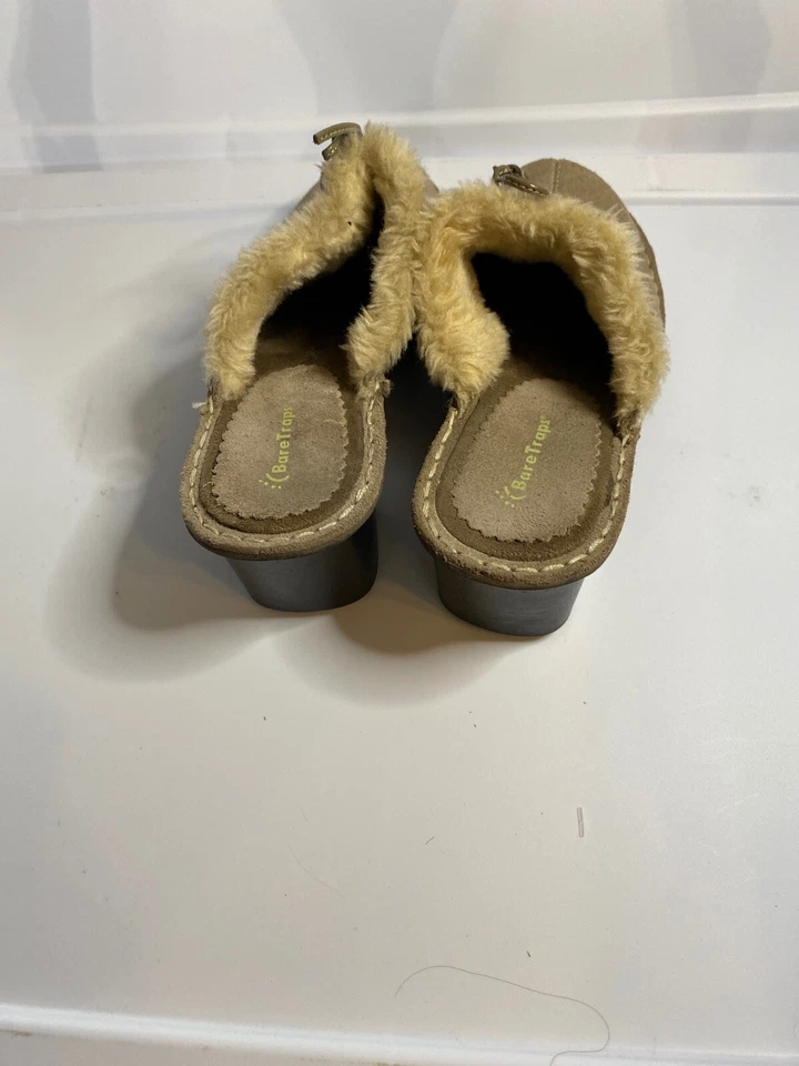 Zuecos de piel sintética de cuero negro sin cordones Bare Traps Ellina para mujer talla 6 Foto 4 de 4