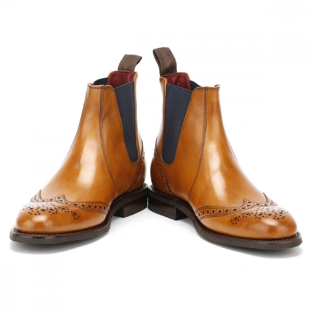 Handmade Men Wingtip Brogue Chelsea Suede Leather Boots Formal Dress Shoes