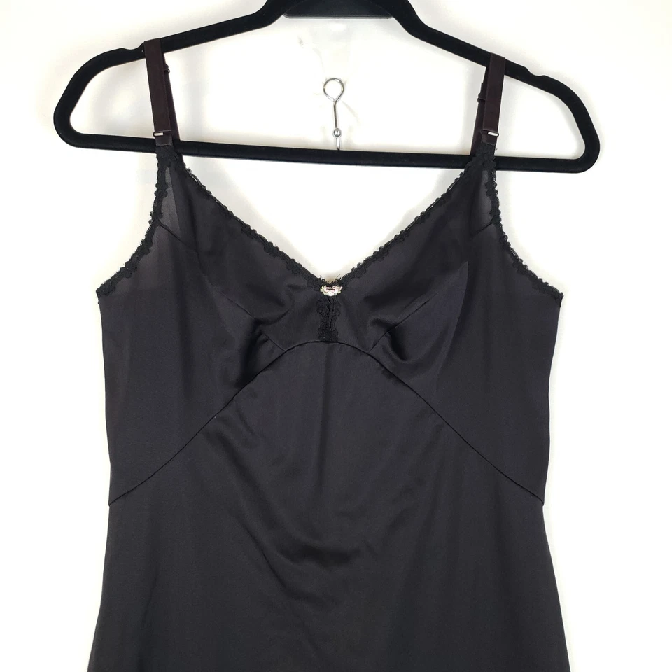 Vestido Olga Vintage Mujer 34 Negro Hecho en EE. UU. 19090 100% Nylon Foto 2 de 4