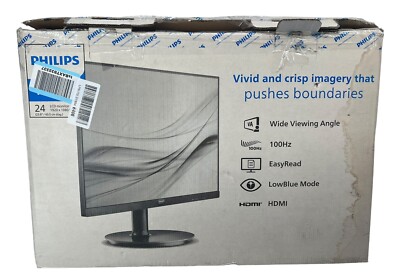 PHILIPS 24 inch Frameless Full HD (1920 x 1080) 100Hz Monitor, VESA, HDMI x1,...