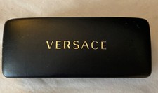 Authentic Versace Hard Eye Glass Case Case Only Black With Black Velvet Lining