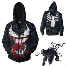 Cosplay New Venom Spider-Man Hoodie Pullover Cool Coat Jacket Sweatshirt Tops