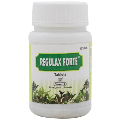 Charak Pharma Regulax Forte Tablet For Constipation 40 Tablets (Pack of 3)