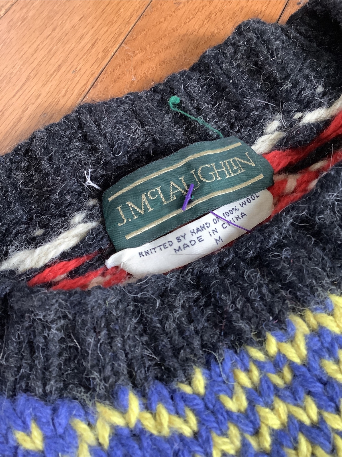 j mclaughlin sweater snowflake pattern hand knit … - image 4