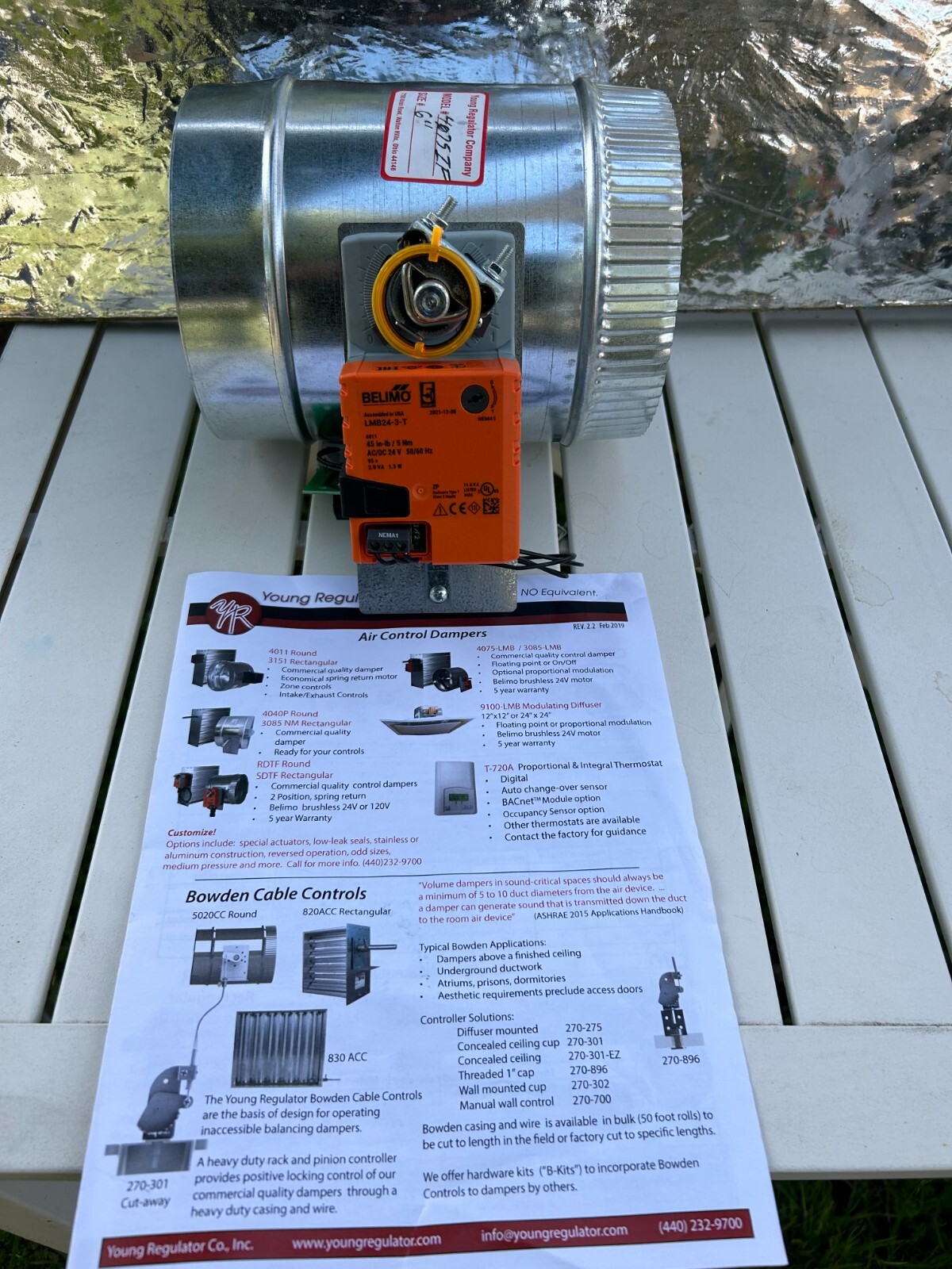 Young Regulator* Model 475IF Round VAV Damper with Thermostat S720 eBay