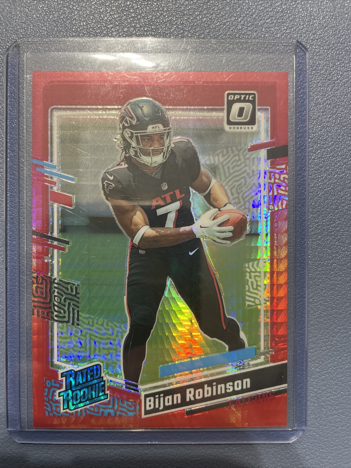 2023 Donruss Optic Red Hyper Prizm Bijan Robinson #206 RC