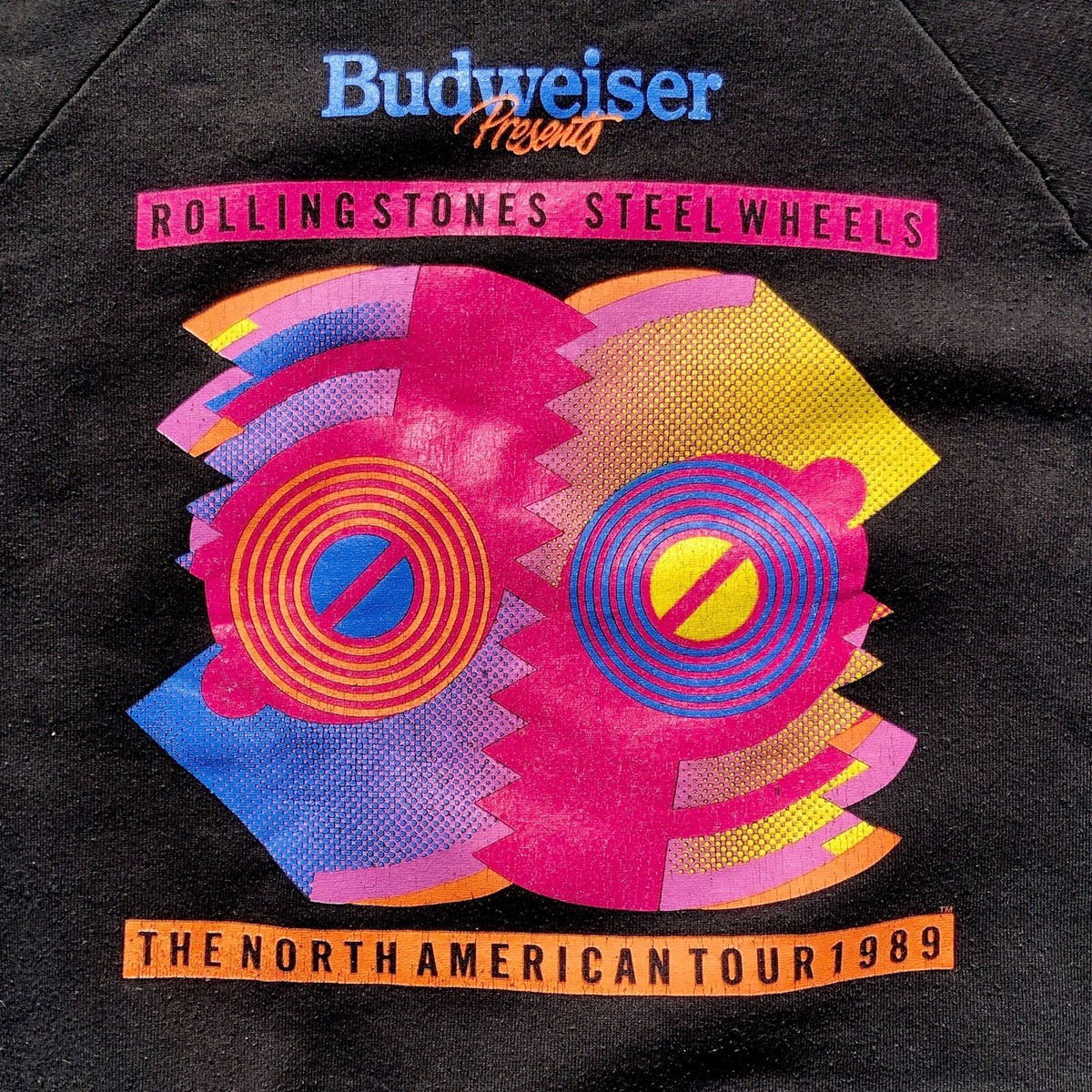 Vintage 1989 Rolling Stones Steelwheels Tour Pull Over Crewneck