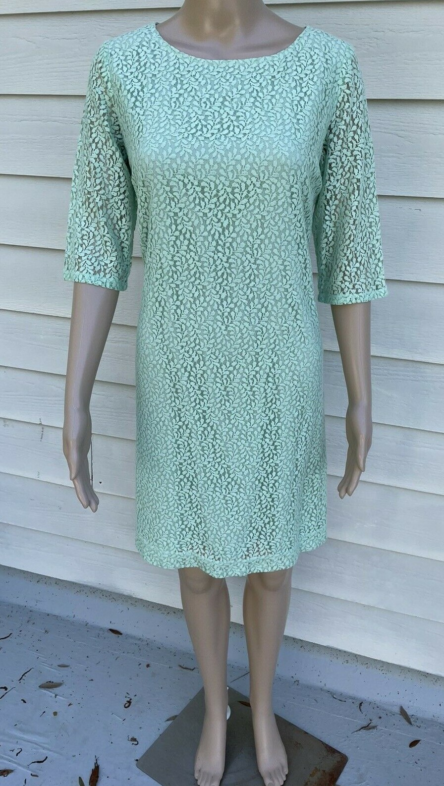 Pendleton 8P Mint Green Leaf Lace Overlay Cotton … - image 3