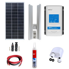 Kit fotovoltaico pannello solare 100W camper regolatore MPPT