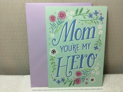 MOM BIRTHDAY RSVP GREETING CARD New w/Envelope  MOM You're my Hero.....''