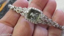 14k White Gold Diamond Watch Case & Band "NO MOVEMENT" for Parts or Repair 