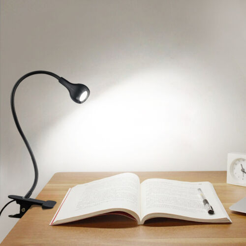 Lumière de lecture USB LED flexible lampe DEL ordinateur portable clip sur lit table de bureau - Photo 1/6