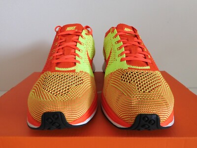 NIKE FLYKNIT RACER BRIGHT CRIMSON-VOLT SZ 13 [526628-601] | eBay