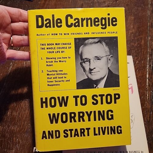 Vintage 1975 Dale Carnegie Book How To Stop Worrying And Start Living HC