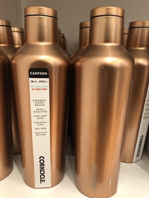 Corkcicle Copper Triple Insulated Canteen Water Bottle 16 oz +