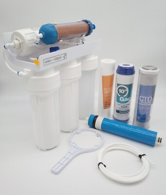 5 Stufen RO & DI Resin 50/100/150GPD Umkehrosmose Wasserfilteranlage Aquarium