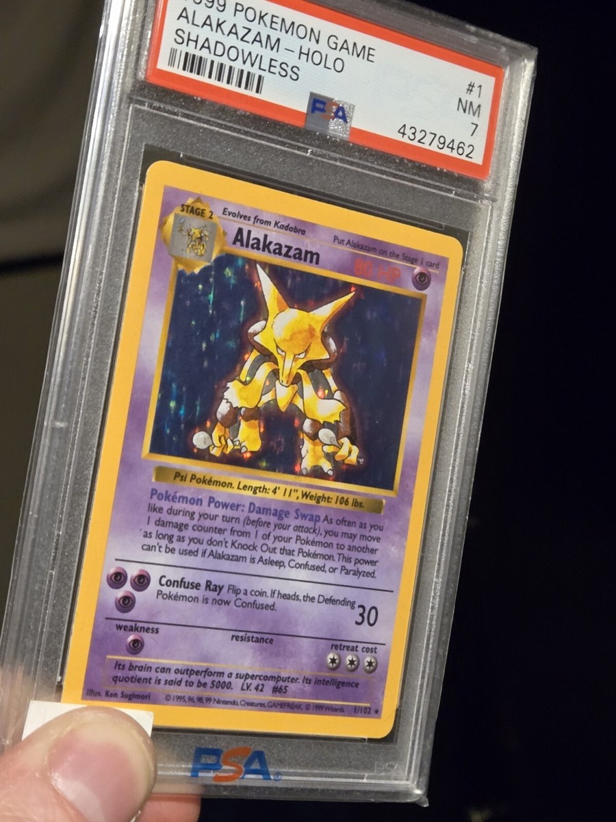 英語版初期 ポケモンカード Alakazam shadowless holo Alakazam 001/102 Base Set (Shadowless) Holo for sale online