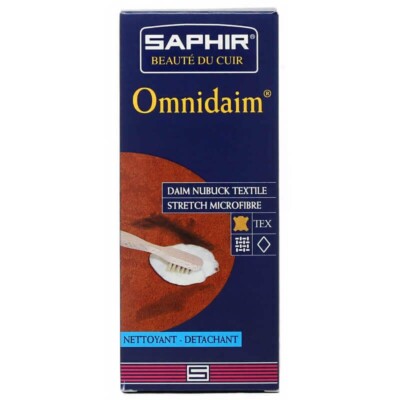 Saphir Omnidaim With Brush For Suede Nubuck Textile Cleaner 100 ml / 3.52 fl. oz