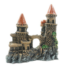 2pcs Aquarium landscaping fish tank ornaments simulation castle resin decoration