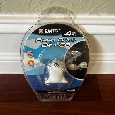 EMTEC - 4 GB Go USB 2.0 Flash Drive - Animal Series - Seal -NEW UNOPENED UNUSED