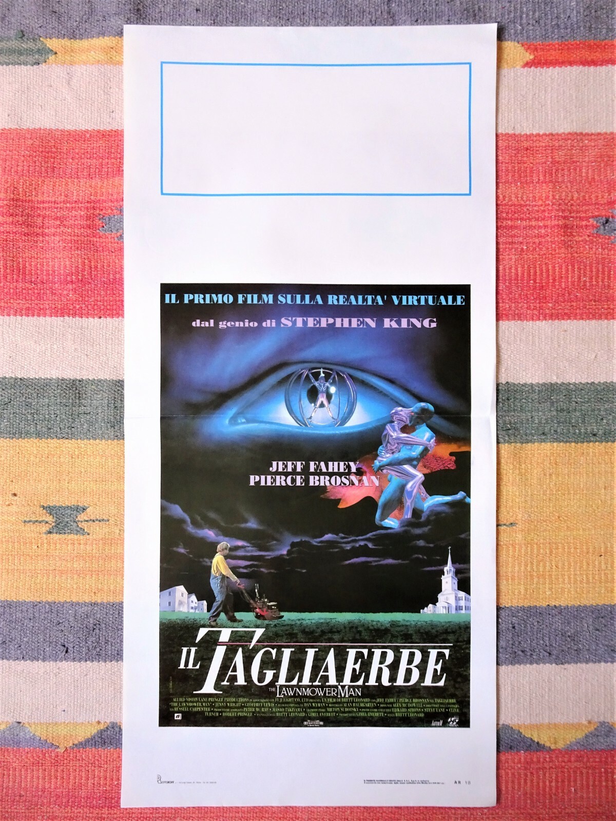 Locandina originale film Il tagliaerbe (1992) - Regia di Brett Leonard