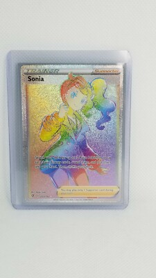 2020 Pokemon Rebel Clash Sonia Rainbow Full Art 203/192