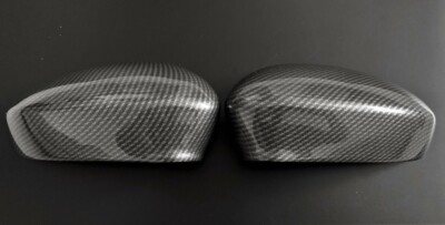 CARBON EFFECT WING MIRROR COVERS FITS FIAT GRANDE PUNTO EVO 2005-2015 ABARTH SET