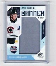 2016 2016-17 SP GAME USED MATT DUCHENE 2016 NHL STADIUM SERIES BANNER AVALANCHE