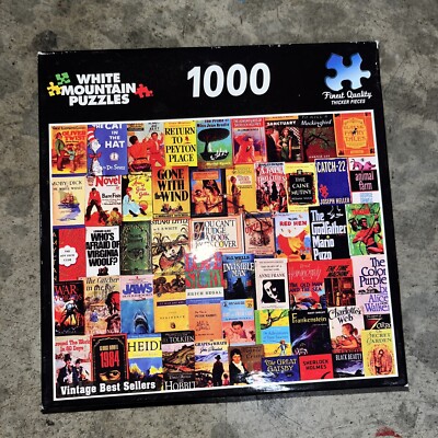 White Mountain 1000 pc. puzzle Vintage Best Sellers family brain games fun learn