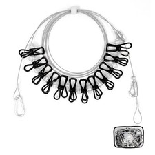 Portable Steel Wire Clothesline Rope Retractable Clothes Line with Clothes Clips