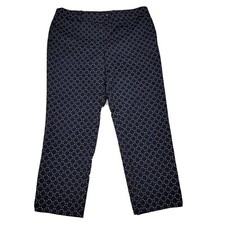 Ann Taylor Devin Fit Suit Pants Geometric Print Career Wear Bottoms Size 12