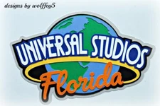 CRAFTECAFE UNIVERSAL TITLE premade paper piecing scrapbook diecut piece WOLFFEY5