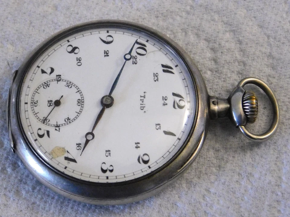 montre gousset TRIB homme a ancre +-1910 fonctionne TB - Photo 3/4