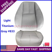 Driver Bottom & Back Leather Seat Cover Gray For 07-14 Chevy Avalanche Silverado