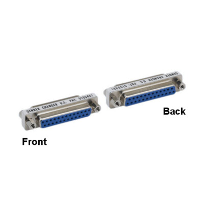 DB25 Female to DB25 Female Mini Adapter 25Pin Gender Changer Printer RS-232 Port