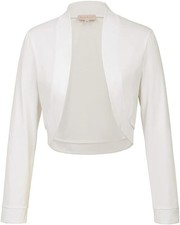 Women's Cardigan Long Sleeve Open Front Cropped Cotton Coat Tops Bolero Shrug S