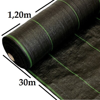 30m x 1,20m Unkrautvlies, Unkrautblocker für Gartenwege, Unkrautfolie,UV Stabil.