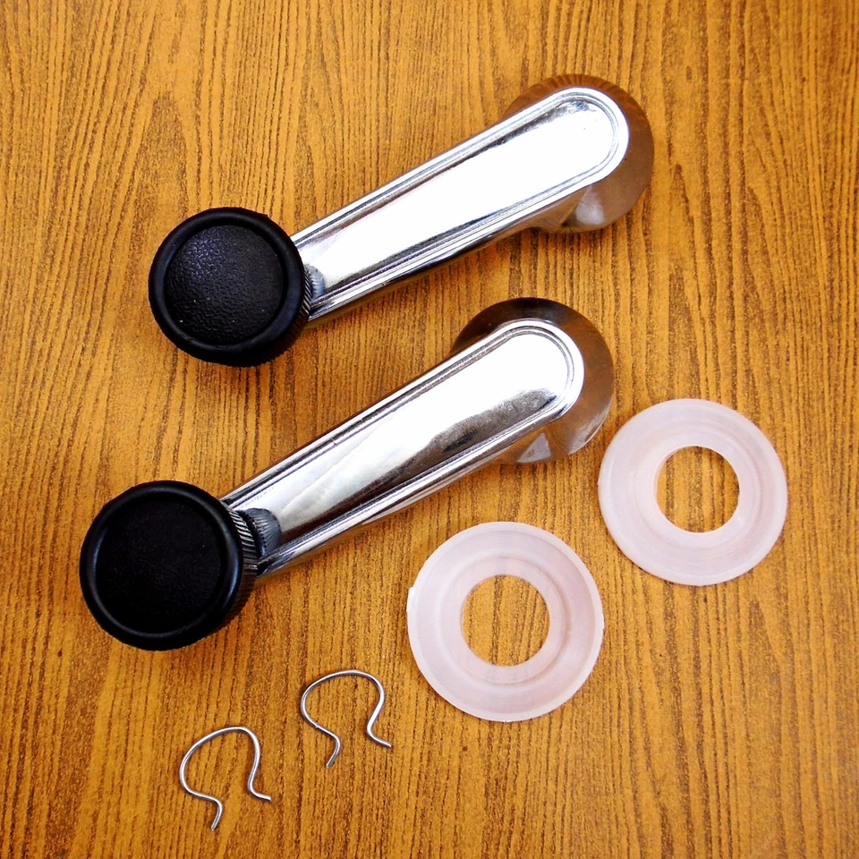 WINDOW CRANK DOOR HANDLES PAIR TOYOTA COROLLA KE20 KE25 KE26 KE30 KE70 1970-87 Foto 3 de 4