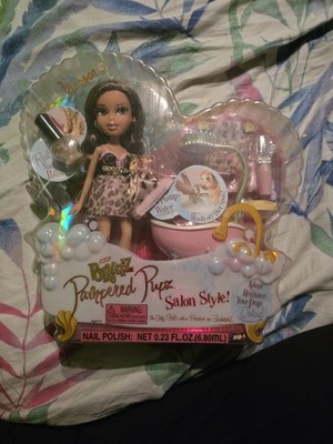 Bratz Pampered Pupz Spa Style Yasmin 5in Fashion Doll Set w/ Puppy, 7pc