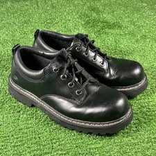 VTG 90s y2k Black Leather Skechers Jammer Oxford Chunky Platform Shoes Men s 9.5