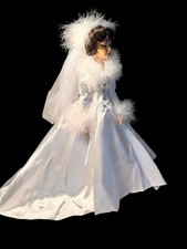 Ashton Drake Porcelain Bride Doll Winter Romance, W/COA