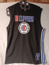 LA CLIPPERS NBA UNK Basketball Jersey #2 Kawhi Leonard Men’s Large Black EXCELLE