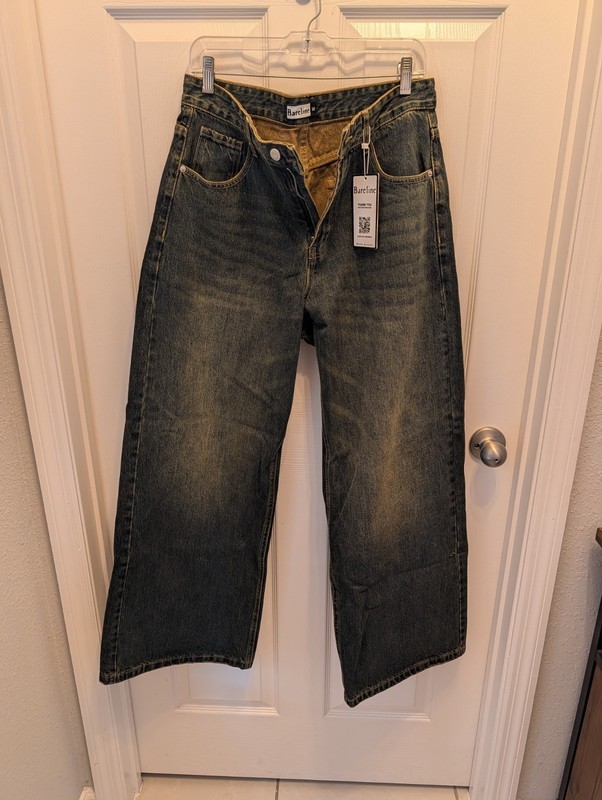 Bareline Men's Saturn Wash V2 Denim Baggy Jeans 5-Pocket New w/ Tags NWT Size 32