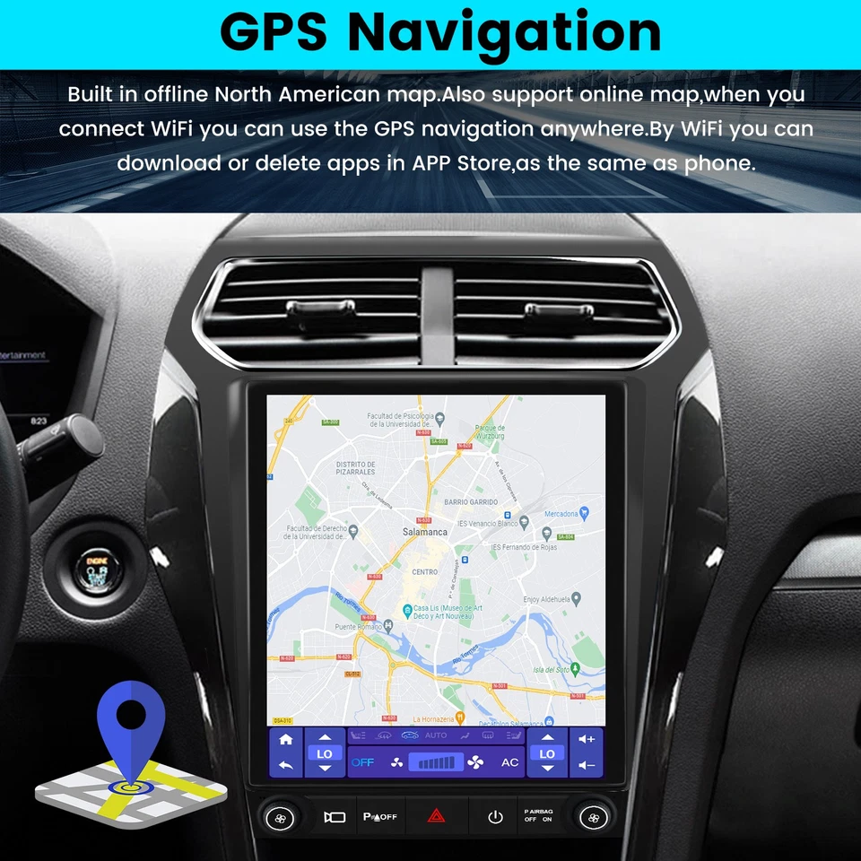 12.1" Tesla Style For Ford Explorer 2011-2019 Car Radio Stereo CarPlay GPS Navi - Image 4 of 4