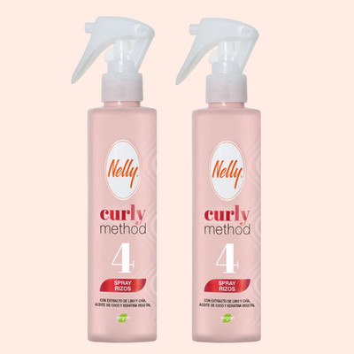 Nelly Curly Method 4 Spray   6.76 oz, Soft Hold & Radiant Finish (2-Pack)